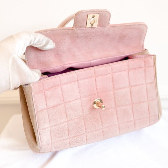 Chanel Pink Suede Top Handle Bag - Picture 9 of 16